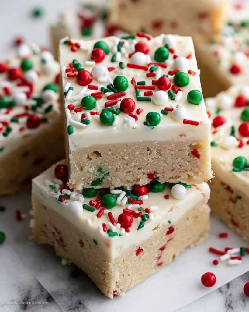 Christmas Sugar Cookie Bars Recipe