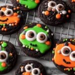 Halloween Cookies with M&Ms, Jimmies, and Candy Eyeballs Recipe