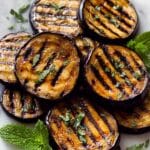 Grilled Eggplant with Garlic Vinaigrette and Fresh Mint Recipe