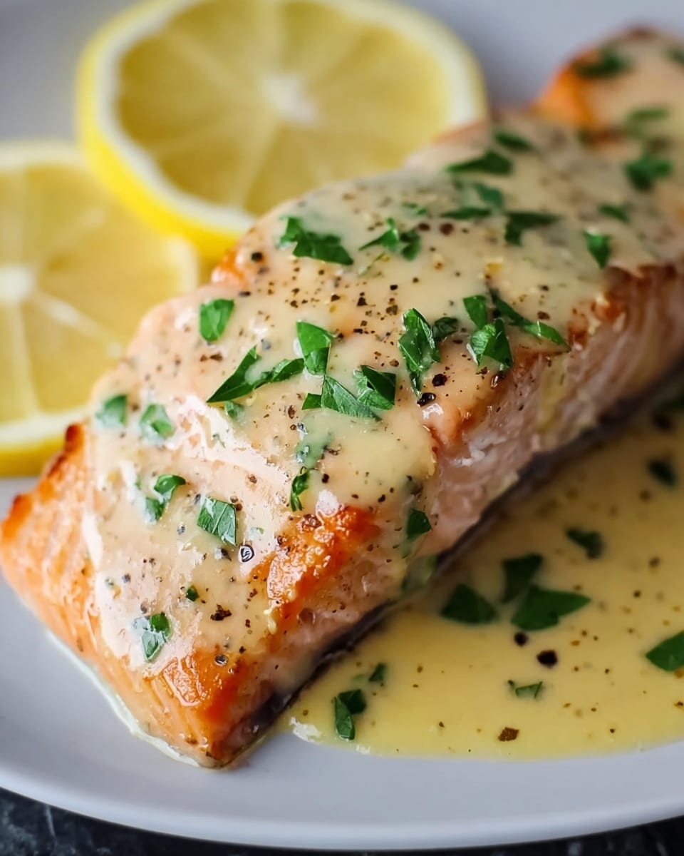 Dijon Salmon with Lemon Dijon Sauce Recipe