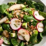 Apple Radish and Watercress Salad with Pistachio Chile de Árbol Dressing Recipe