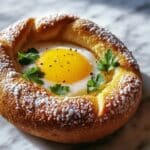 Breakfast Bagel: Egg in the Hole with Bacon, Halloumi, and Avocado Recipe