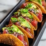 Spicy Tuna Tartare Wonton Tacos Recipe