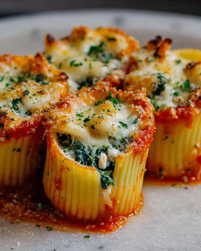 Shrimp and Spinach Stuffed Pasta Rolls with Roasted Red Pepper Cream Recipe