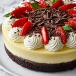 Vanilla Cheesecake with Chocolate Crust and Fresh Fruit Topping Recipe