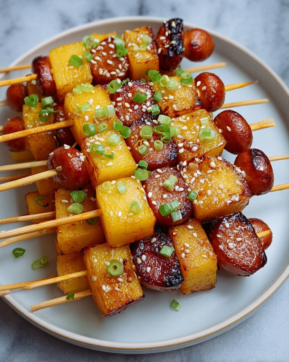 Sotteok Sotteok (Korean Rice Cake and Sausage Skewers) Recipe