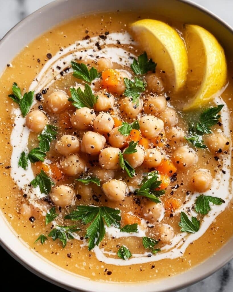 Greek Chickpea Soup with Lemon Recipe