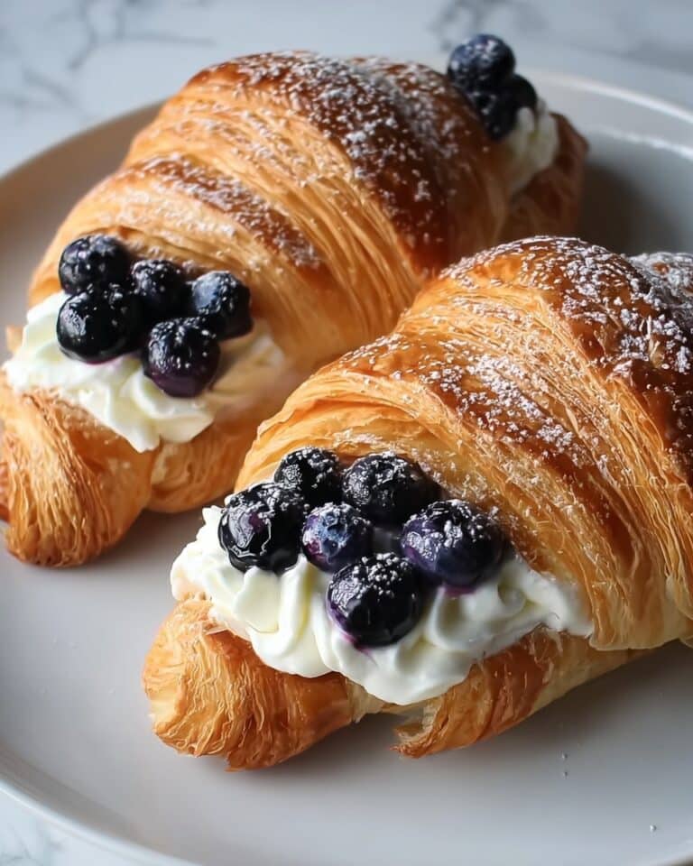 Blueberry & Ricotta Croissant with Honey Drizzle Recipe