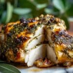 Roasted Chicken with Dijon, Buttermilk, and Herb Breadcrumb Coating Recipe