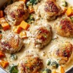 Creamy Garlic Chicken & Vegetables Recipe