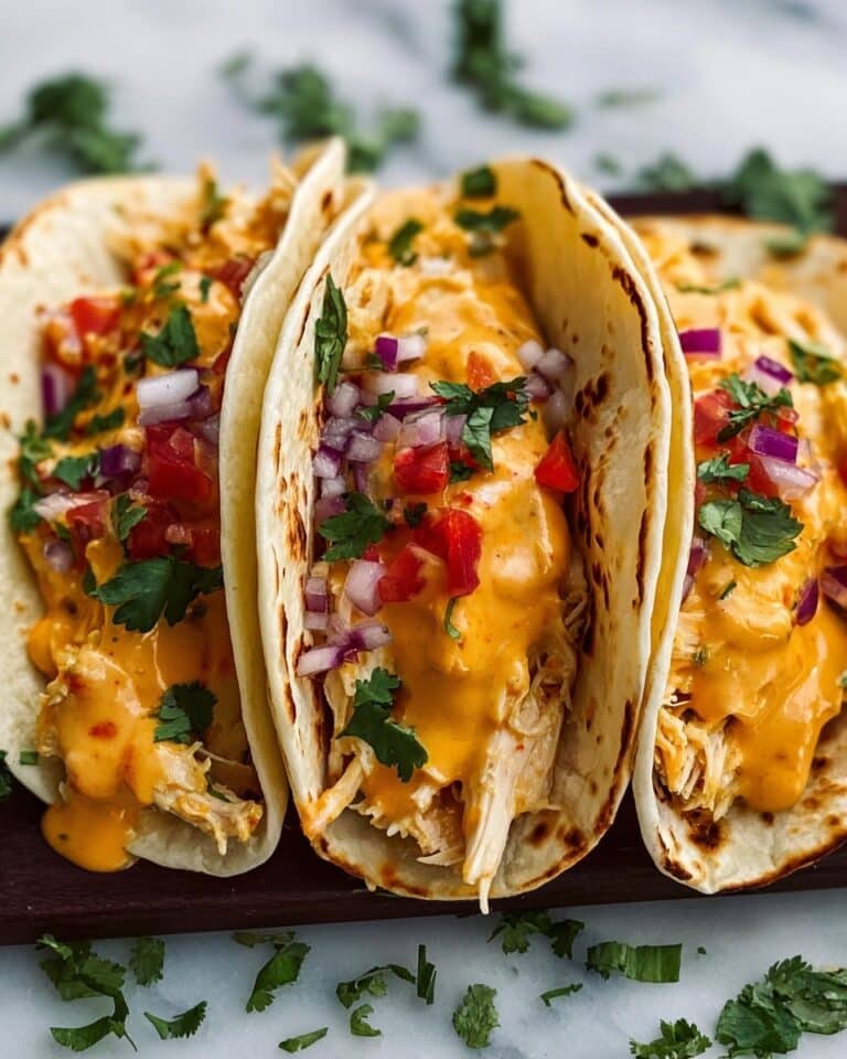 Queso Chicken Tacos Recipe