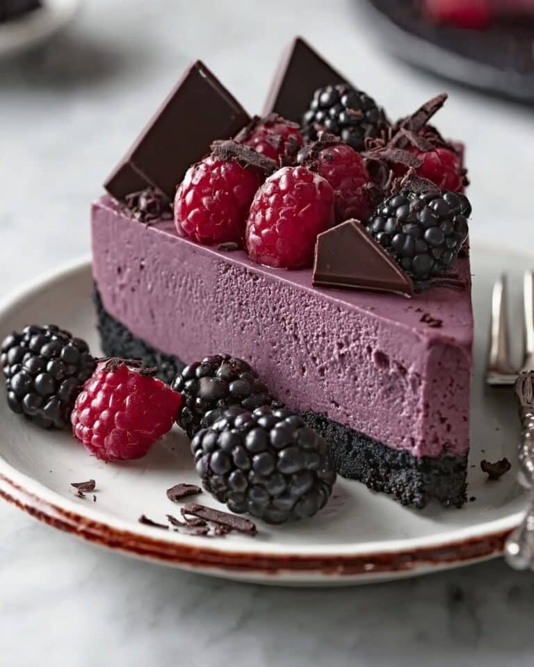 Dark Chocolate Blackberry Cheesecake Recipe