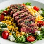 Balsamic Steak Gorgonzola Salad with Grilled Corn Recipe