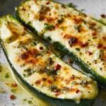 Cheesy Garlic Zucchini Steaks Recipe