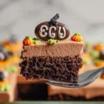 Brownie Dirt Pudding Cups with Halloween Decorations Recipe