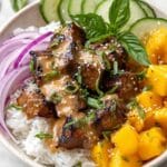 Teriyaki Salmon Rice Bowl with Mango Recipe