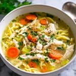 Creamy Chicken Noodle Soup with Herbs Recipe