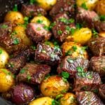 Garlic Butter Steak Bites and Potatoes Recipe