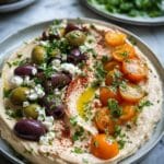 Greek Style Loaded Hummus Recipe