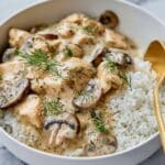 Chicken and Mushrooms in Creamy Dill Sauce Recipe