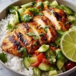 Cajun Chicken with Coriander and Lime Rice Recipe
