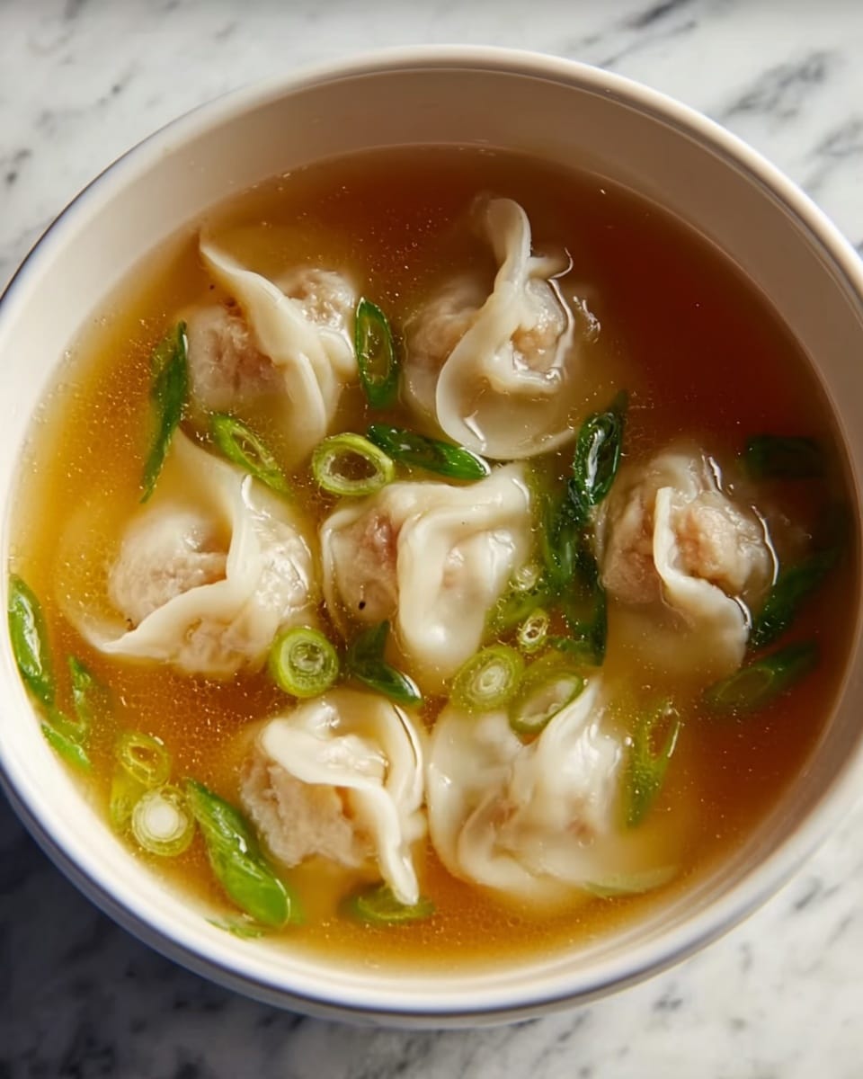 Wonton Soup Recipe with Pork and Bok Choy Recipe
