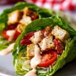 Chicken Caesar Salad Lettuce Wraps Recipe