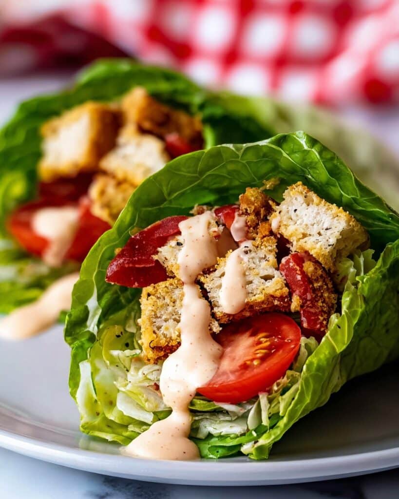 Chicken Caesar Salad Lettuce Wraps Recipe