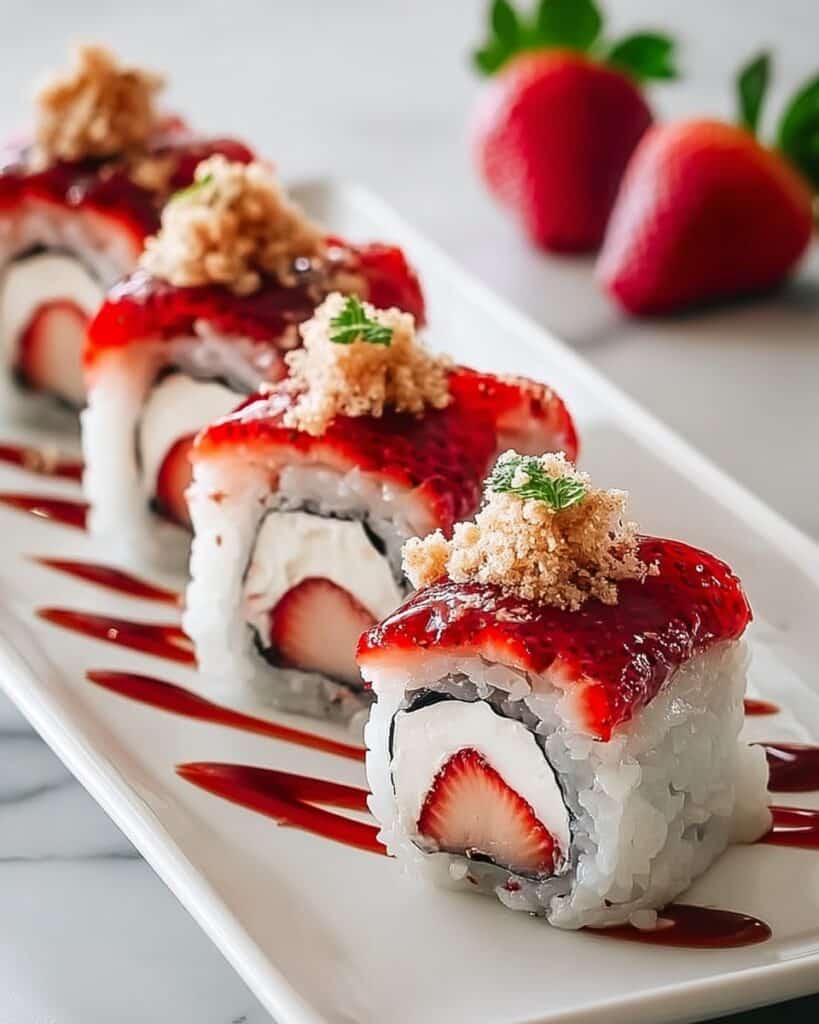 Creative & Cute Strawberry Shortcake Sushi Roll Recipe
