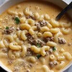 One-Pot Macaroni Cheeseburger Soup Recipe