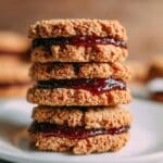 Healthy Flourless Peanut Butter & Jelly Cookie Sandwiches Recipe 7 Healthy Flourless Peanut Butter & Jelly Cookie Sandwiches Recipe