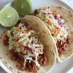 Beef Tacos with Peach Vinegar Slaw Recipe