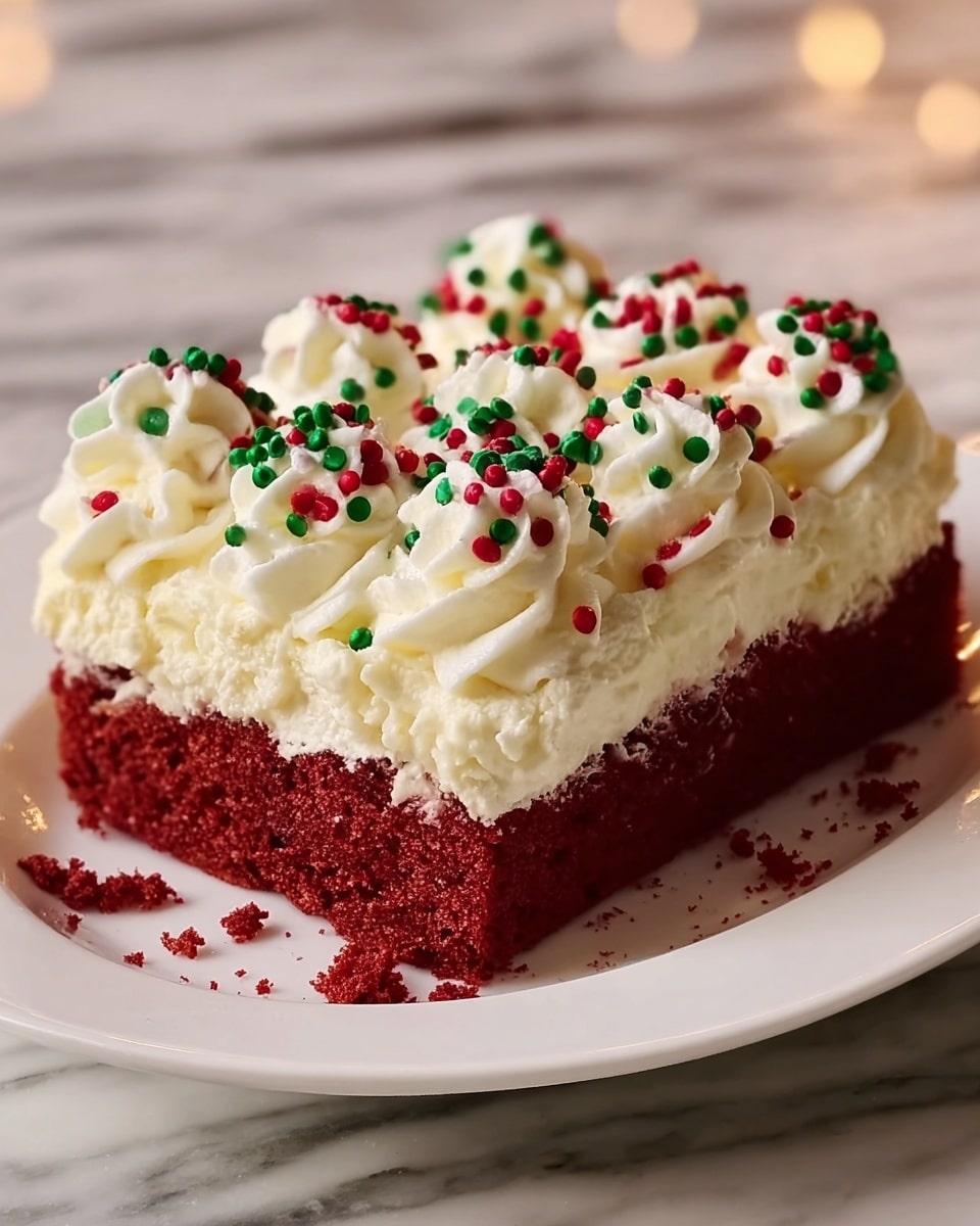Christmas Red Velvet Poke Cake Recipe