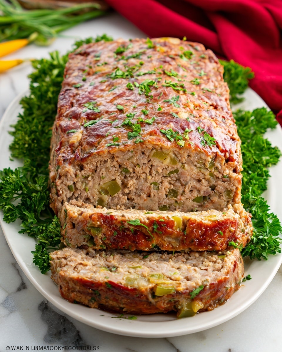 Turkey Stuffing Meatloaf with Sweet Glaze Recipe