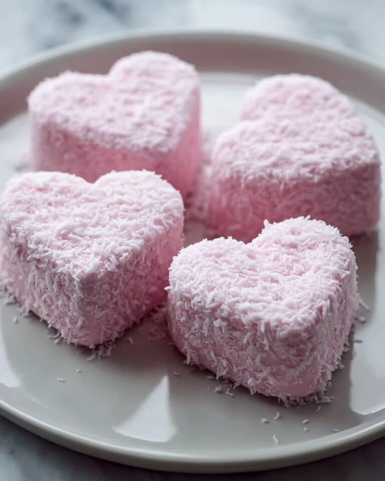 Pink Creamy Coconut Hearts Recipe