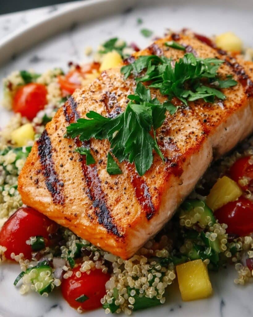 Grilled Salmon with Quinoa Salad Recipe