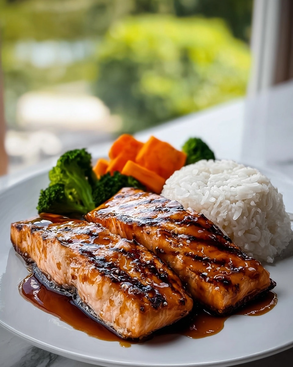 Salmon Teriyaki with Steamed Rice Recipe