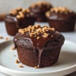 Mini Flourless Peanut Butter Chocolate Cakes Recipe