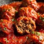 Ground Beef Meatballs in Rich Tomato Sauce Recipe