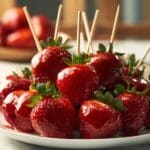 Candy Fruit Skewers: Crunchy, Sweet Strawberry Delight Recipe
