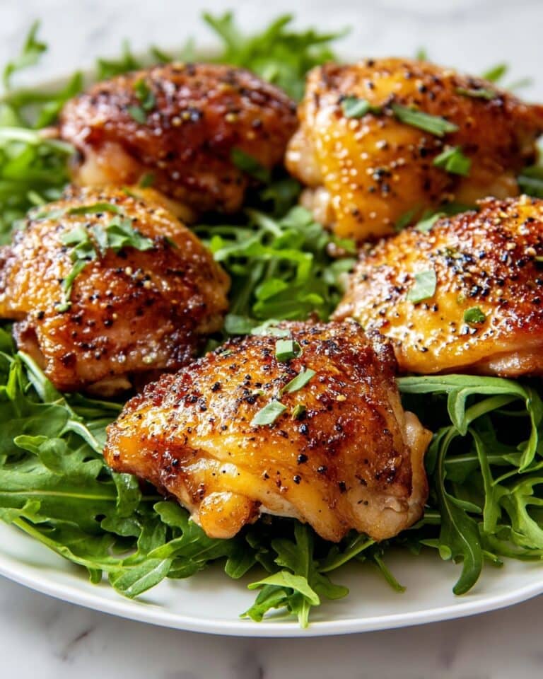 Oven Baked Chicken Thighs with Honey Mustard Glaze Recipe