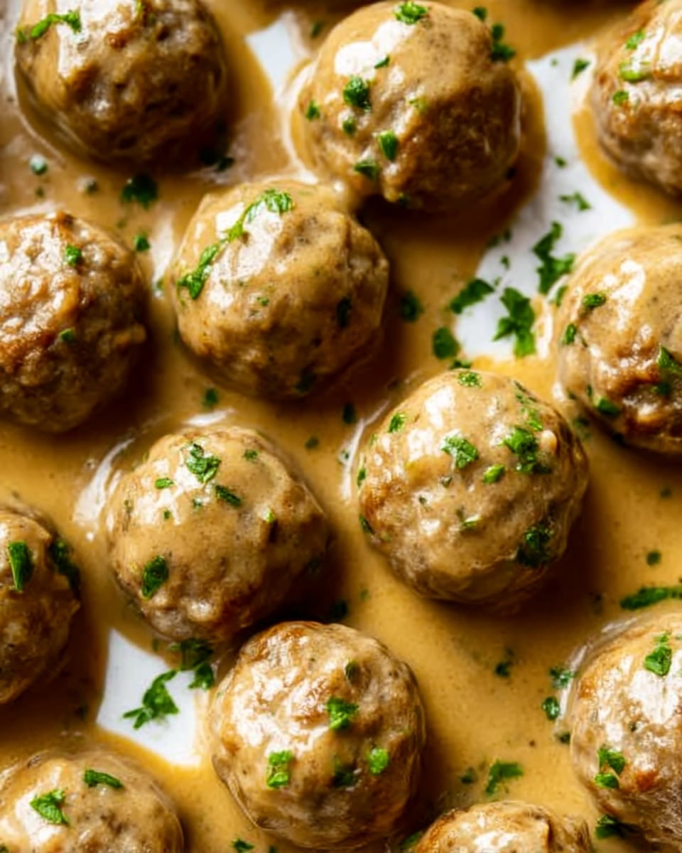 Swedish Meatballs with Creamy Sauce Recipe - Recipe Image
