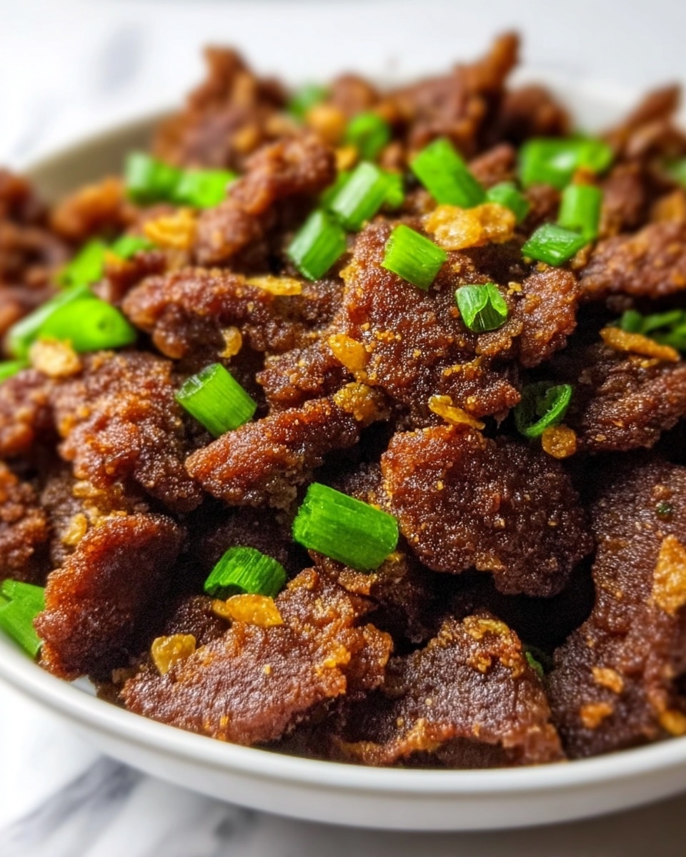 Crispy Fried Garlic Beef Recipe - Recipe Image