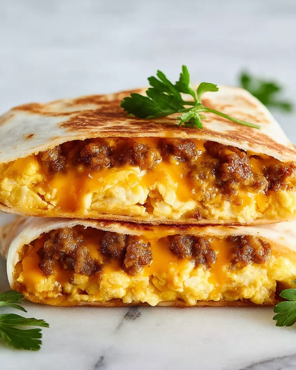 Breakfast Crunchwrap with Hash Browns, Sausage, Eggs, and Cheddar Recipe 6 Breakfast Crunchwrap with Hash Browns, Sausage, Eggs, and Cheddar Recipe - Recipe Image