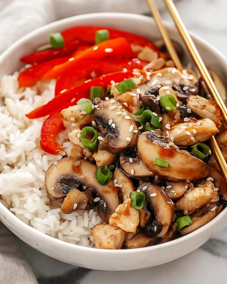 Chicken Mushroom Stir Fry Recipe - Recipe Image