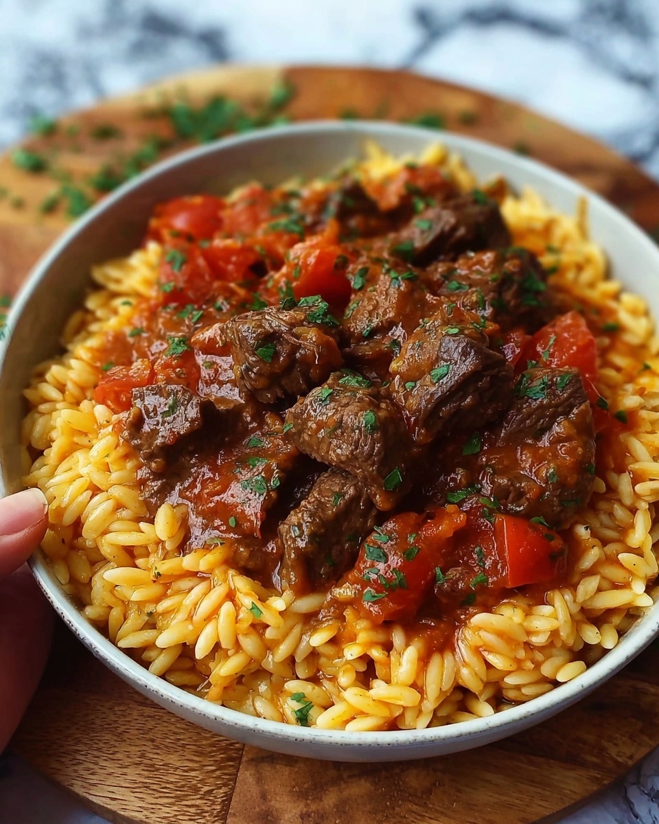 Beef Giouvetsi: A Traditional Greek Beef and Orzo Stew Recipe - Recipe Image