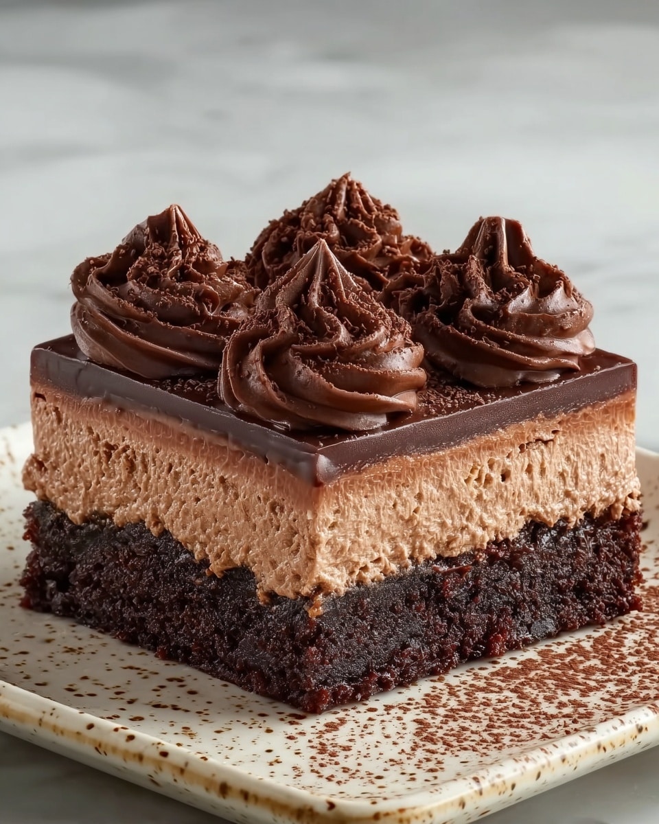 Chocolate Mousse Brownies Recipe - Recipe Image
