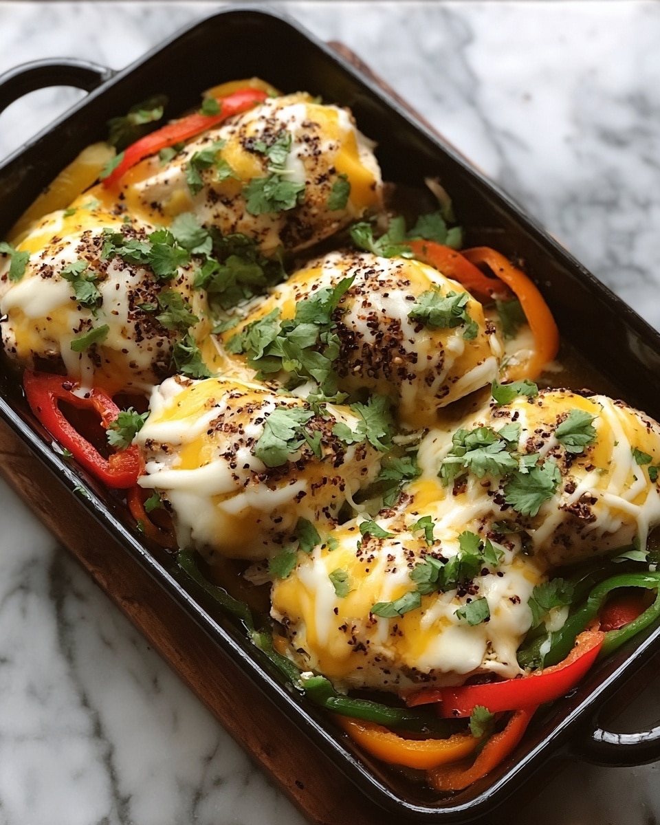 Cheesy Baked Fajita Chicken Recipe - Recipe Image