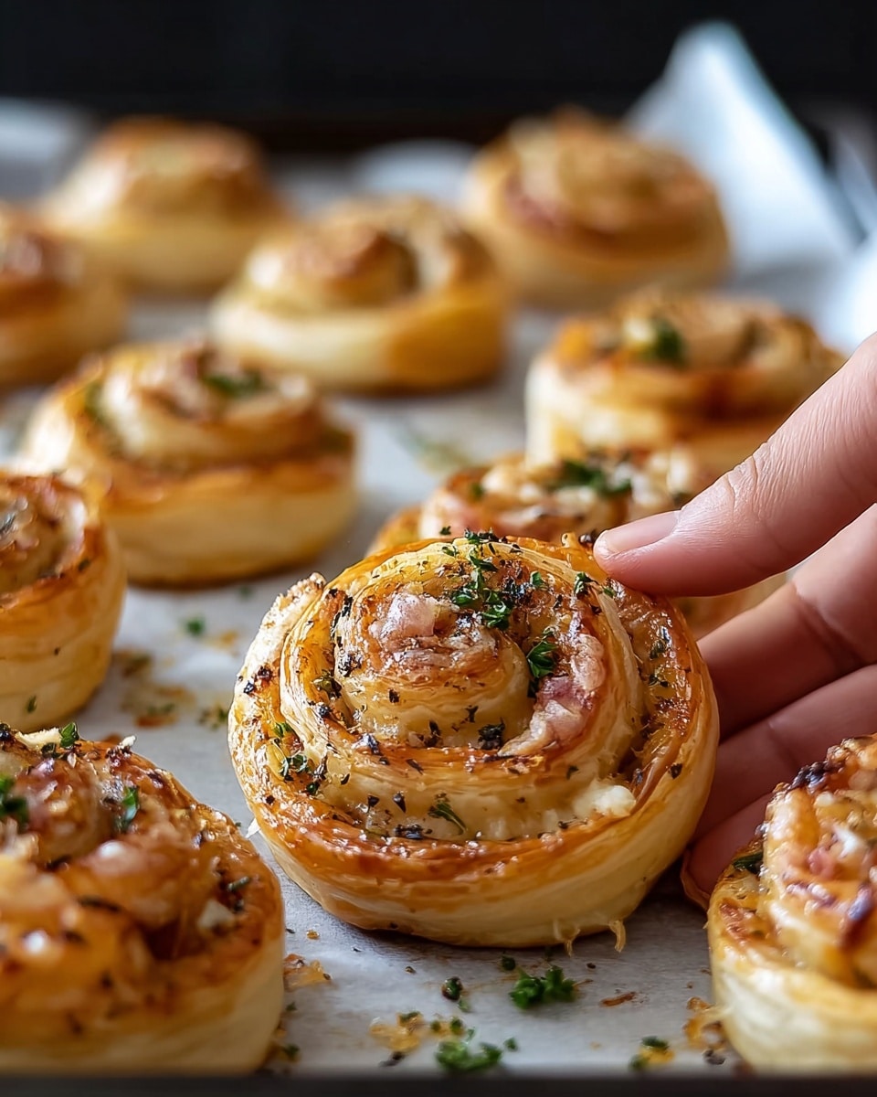 Ham and Cheese Puff Pastry Pinwheels Recipe - Recipe Image