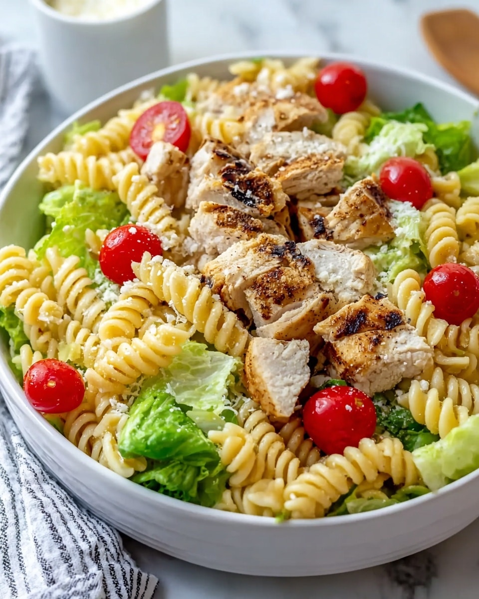 Chicken Caesar Pasta Salad Recipe - Recipe Image